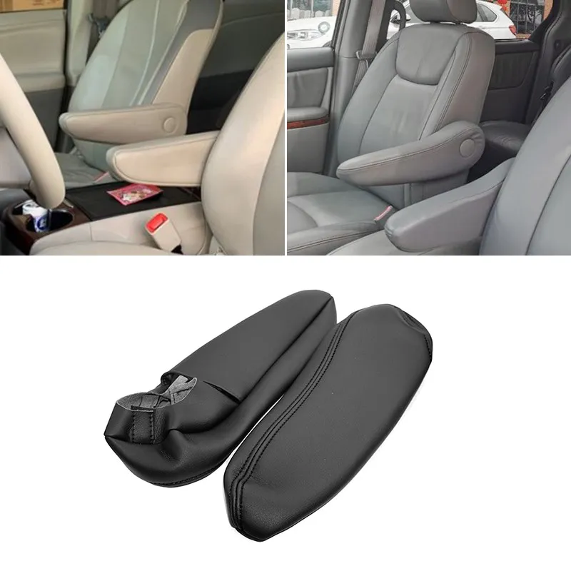 Seat Armrest Leather Cover For Toyota Sienna 2005 2006 2007 2008 2009 2010 Car Driver & Passenger Side Seat Handle Cover Trim