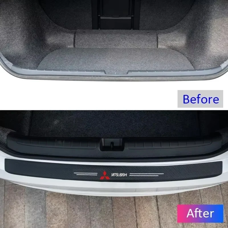 Carbon Fiber Car Door Sill Protector Threshold Covers for Mitsubishi Outlander L200 ASX Lancer 9 10 Mirage Pajero Mirage