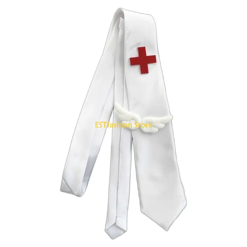 Y5GC Uniform Pre Tied Tie for Girls Senior School Lady Uniform Pre-tied Tie Elegant Look for Business and Office Use