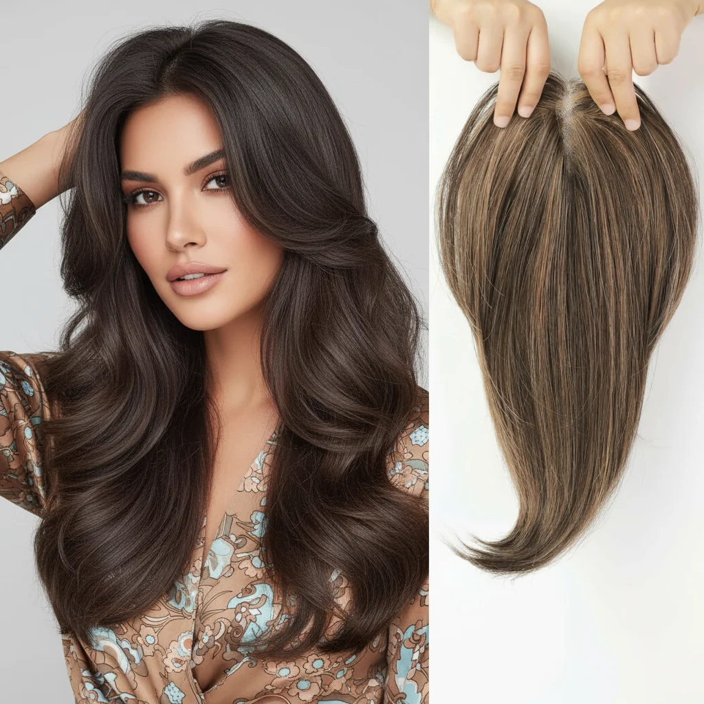 مجموعة وصلات شعر بشري 100% | مجموعة مشبك مكونة من 5 قطع | قطعة شعر ذات حجم نهائي | دروبشيبينغ التسليم السريع #1