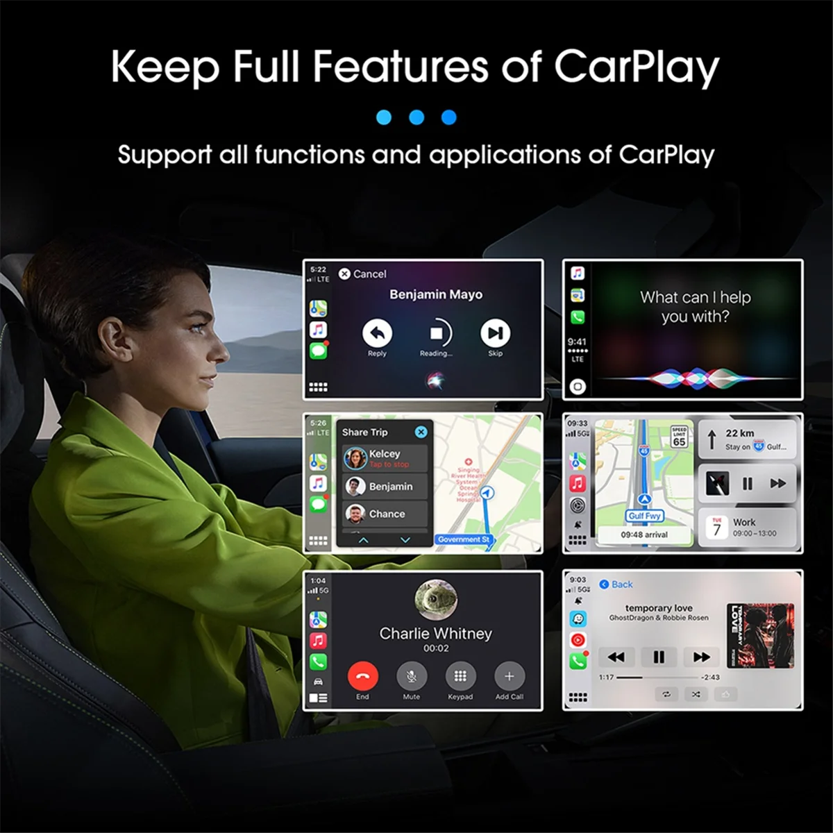 Wireless Carplay Adapter for IPhone Audi Benz Honda Ford Chery Volvo Hyundai Chevrolet Porsche VW Jeep