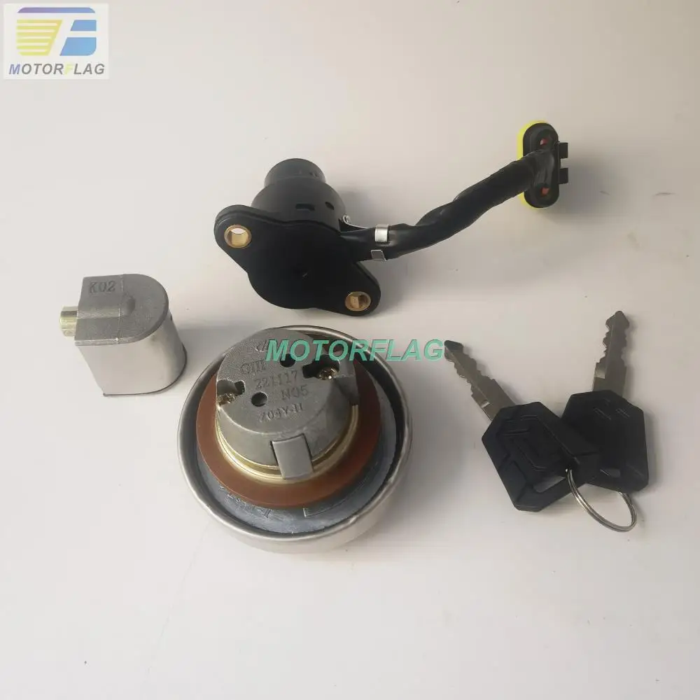 Lock Set (Ignition Lock & Fuel Tank Cap & Steering Lock) for KEEWAY K-Light 202 BENELLI MOTOBI 200 EVO