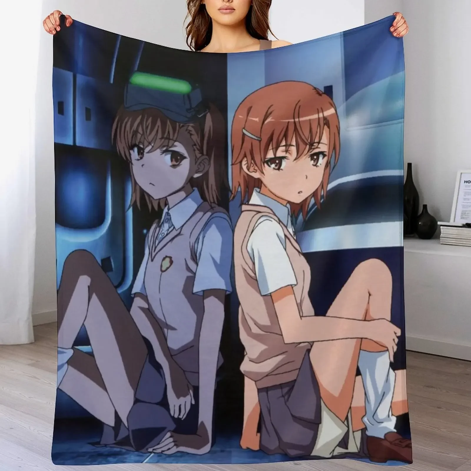 

Toaru Series - Misaka Mikoto & Imouto Throw Blanket for sofa Blankets For Bed Luxury Thicken Baby Blankets