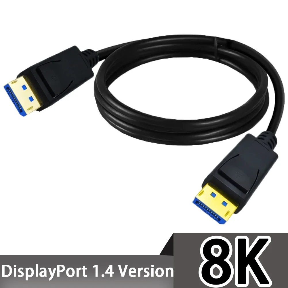 8K DisplayPort Cable DP 1.4v 8K@60Hz HBR3 32.4Gbps HDCP 2.2 Display Port For TV, Gaming Monitor, Graphics, PC, Laptop 0.3m/1m/2m