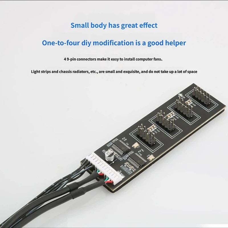  Fast Speed USB2.0 9Pin Header Splitter With 4 Port And SATAs Power For Gaming