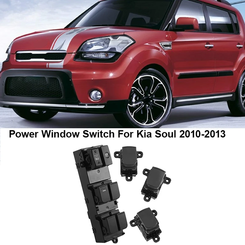 

93570-2X000 93580-2K000 Car Power Window Switch For Kia Soul 2010-2013 Front Left Front Right Rear Left Rear Right