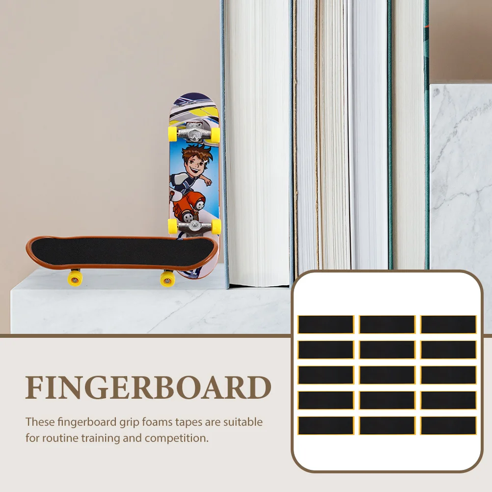 15pcs Grip Tape 38mmx110mm Foam Stickers Anti Slip Pad for Mini Skateboard Practice Competition Toy Accessories