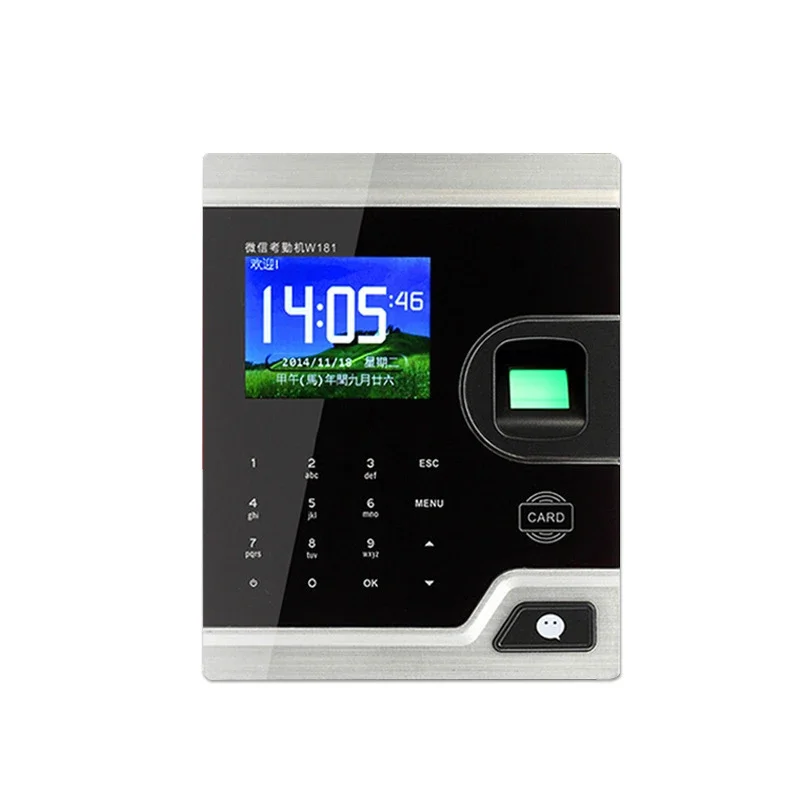 TCP IP Biometric Fingerprint Time Attendance Clock Recorder Employee Digital Electronic English Reader Machine USB ID Card W181