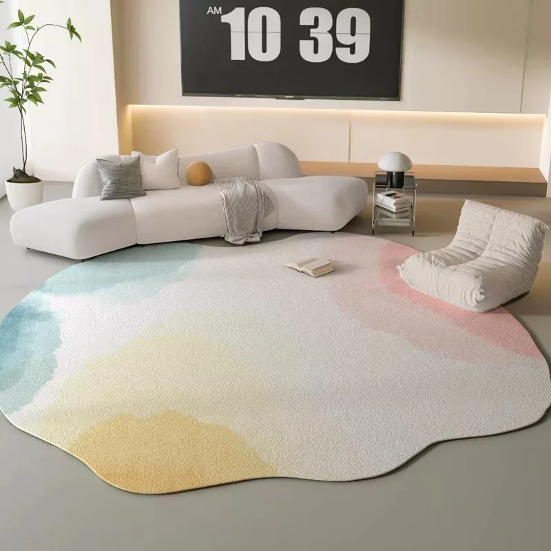 Living Room Carpet Soft Fluffy Floor Mat Irregular Gradient Color Rug Bedroom Coffee Table Rugs Large Size Home Decoration Mats