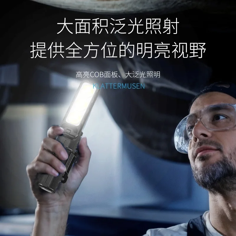 ポータブル-cob-磁気ワークライト充電式-led-懐中電灯超高輝度キャンプ防水車修理ランプブラケット付き