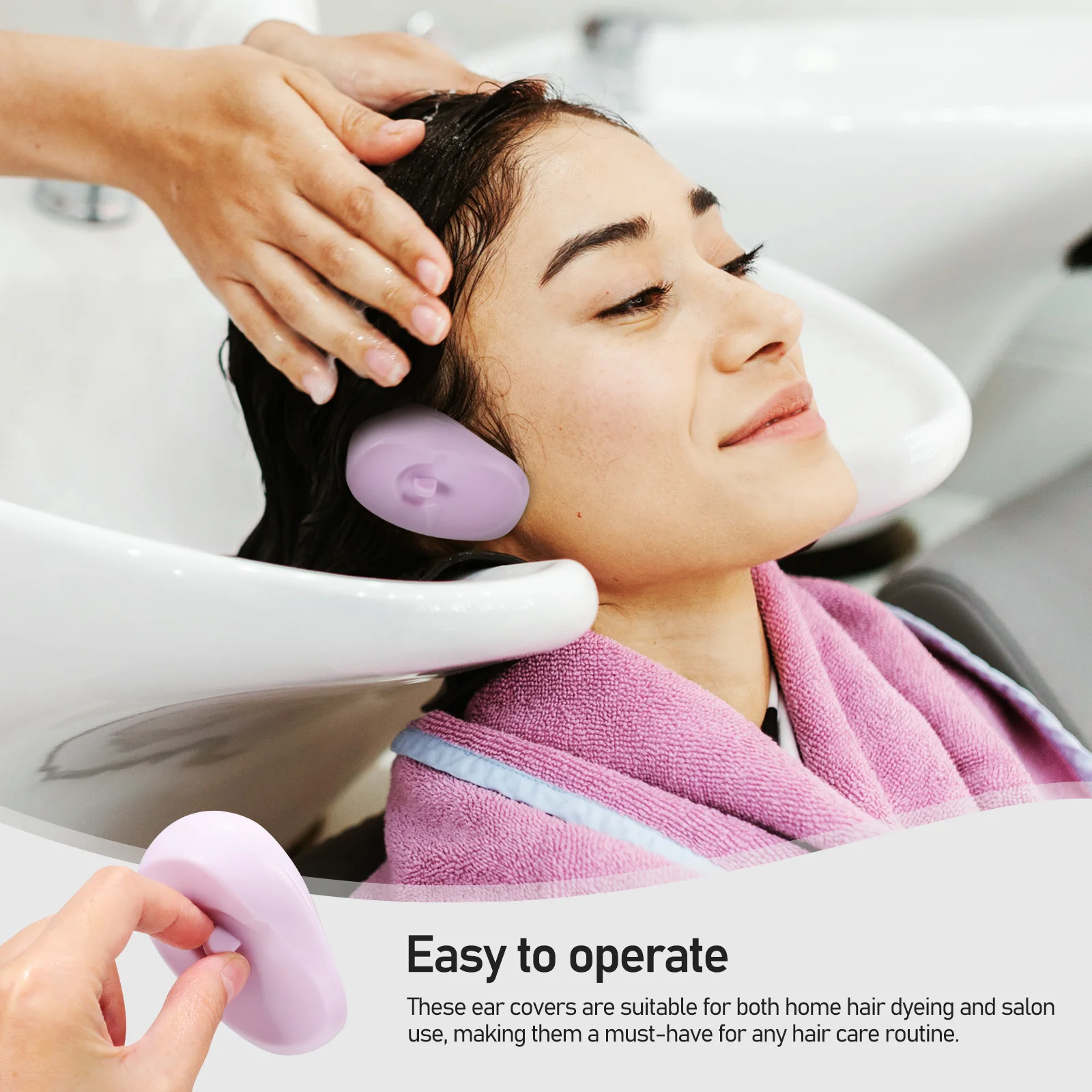 

Silicone Ear Covers For Hair Dyeing Ear Protectors Hairdressing Earmuffs Non-Slip Comfortable Fresh Color Cute Style