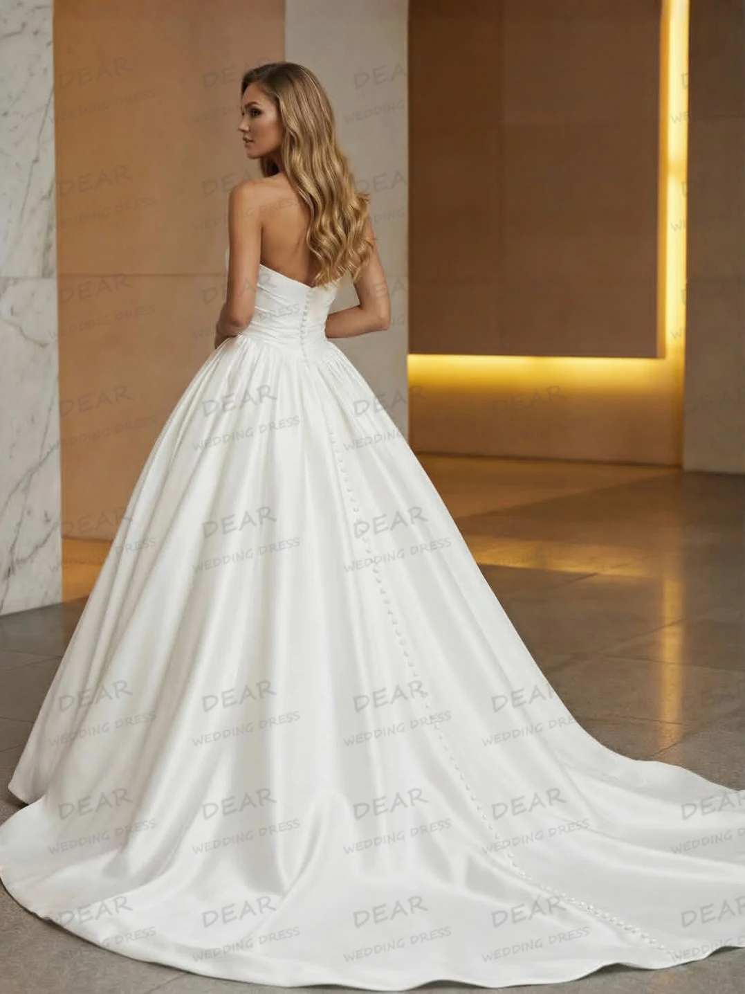 Simple Wedding Dresses Sexy Elegant Boat Neck Ruffles Women A Line Bridal Gowns Sleeveless Backless свадебное платье Customized