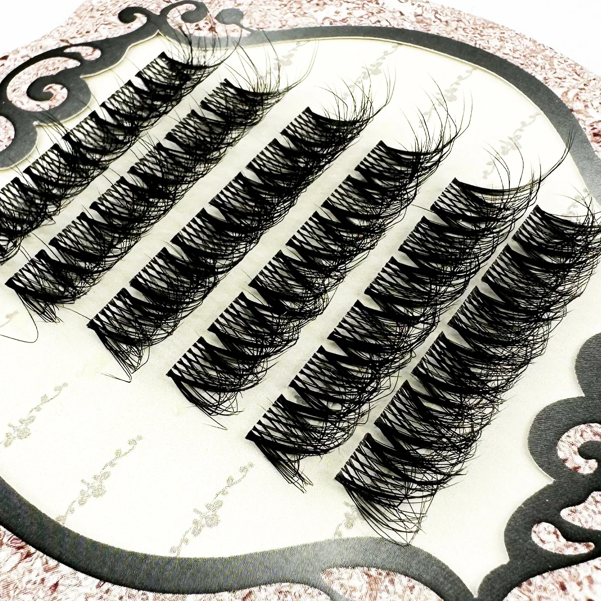 جديد 5d رقيق رموش بالمنك 6 صفوف رمش تمديد طبيعي ثلاثية الأبعاد روسيا الفردية رمش العنقودية أدوات ماكياج جلدة أهداب