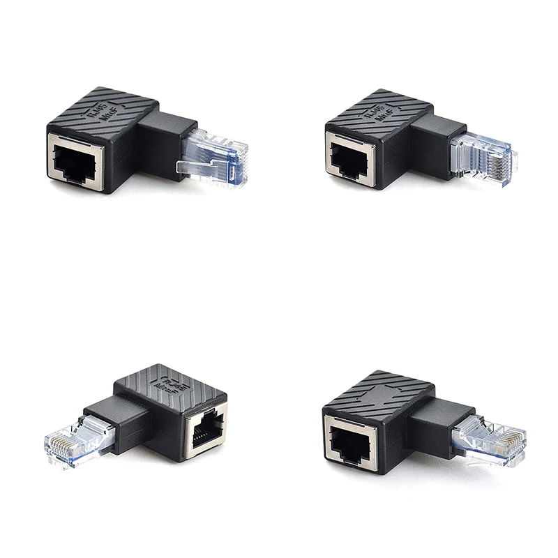 90 Degree 270 Degree Up Down Left Right Multi-angle RJ45 Male to Female Lan