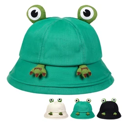 Unisex Cute Frog Personality Bucket Hats Fishermen Caps Spring Autumn Outdoor Casual Cap Sunscreen Hat