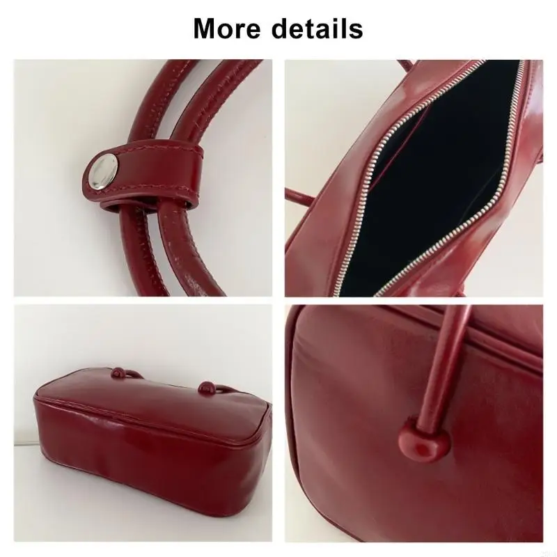 

Korean Styles Shoulder Bag for Women Vintage Armpit Bag Solid Color Handbag 20CA