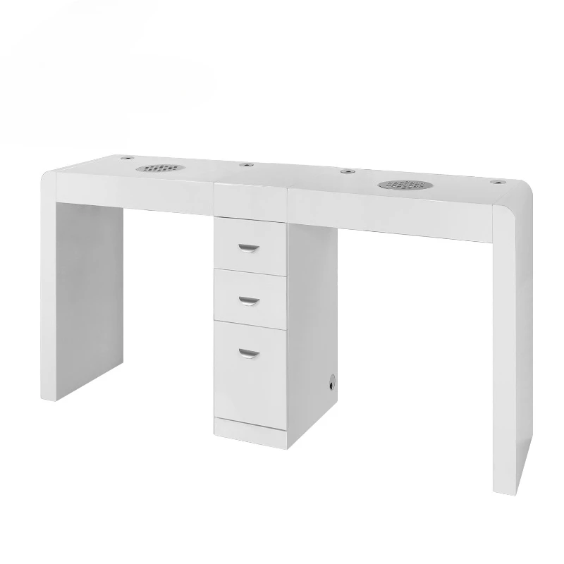 

Brand new European and American fashion simple double manicure manicure table beauty nail salon ceramic white 3106