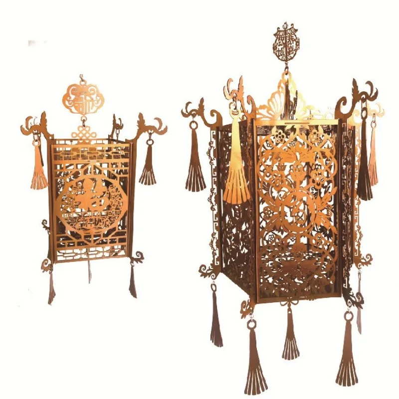 Retro entrance Spring Festival DIY boutique iron craftsmanship, palace lanterns