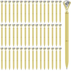 20Pcs Diamond Ballpoint Pens Gold Large Crystal Pens Rhinestones Ballpoint Pens Stationary Writing Supplies