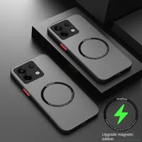 For Xiaomi POCO X6 X5 F5 M6 Pro Case Wireless Charge Magnetic Magsafe Shockproof Shell Back Matte Translucent Cover Case Funda