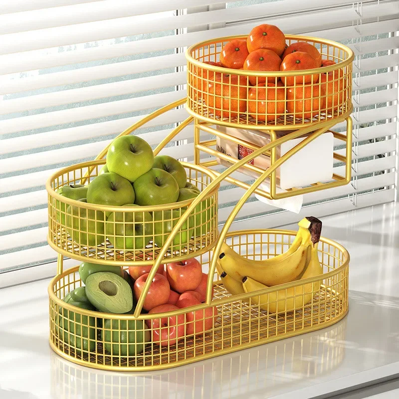 Multi Layer Shelf Cosmetics Storage Rack Desktop Organizer Kitchen Vegetable and Fruit Tool Dormitory Dress Desktop Storage Rack