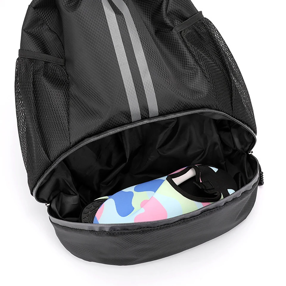 Loogdeel Waterproof Gym Backpack for Basketball Soccer Oxford Fabric Sports Bag with Wet Dry Separation Shoe Storage Compartment