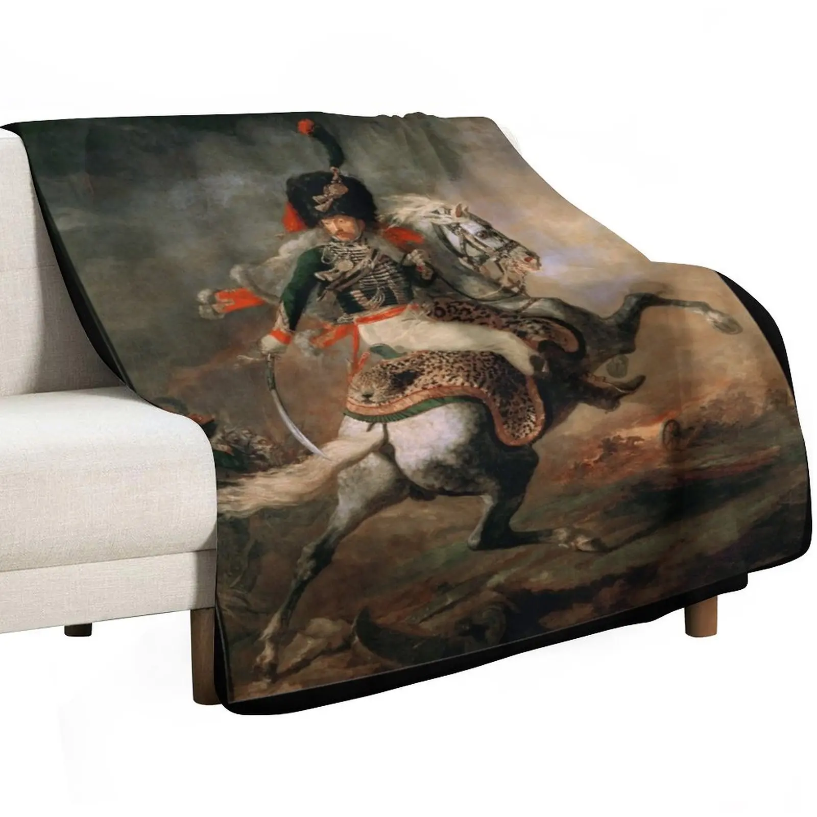 The Charging Chasseur (Ge?ricault) Throw Blanket Sleeping Bag Soft Big Nap Hairys Plaid on the sofa Blankets