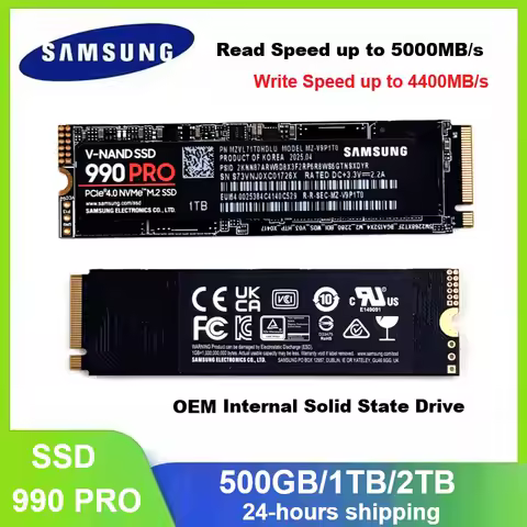 SAMSUNG SSD 990 PRO Internal Solid State Disk HDD Hard Drive 1TB 2TB PCIe4.0 M.2 2280 NVMe TLC SSD Laptop Desktop disco duro