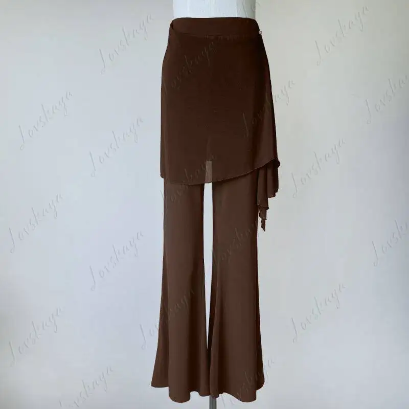 Dance Pants, Micro-flared Pants, Women's Ass Curtain Covering Buttocks, Fake Two-piece Culottes, Classical Dance