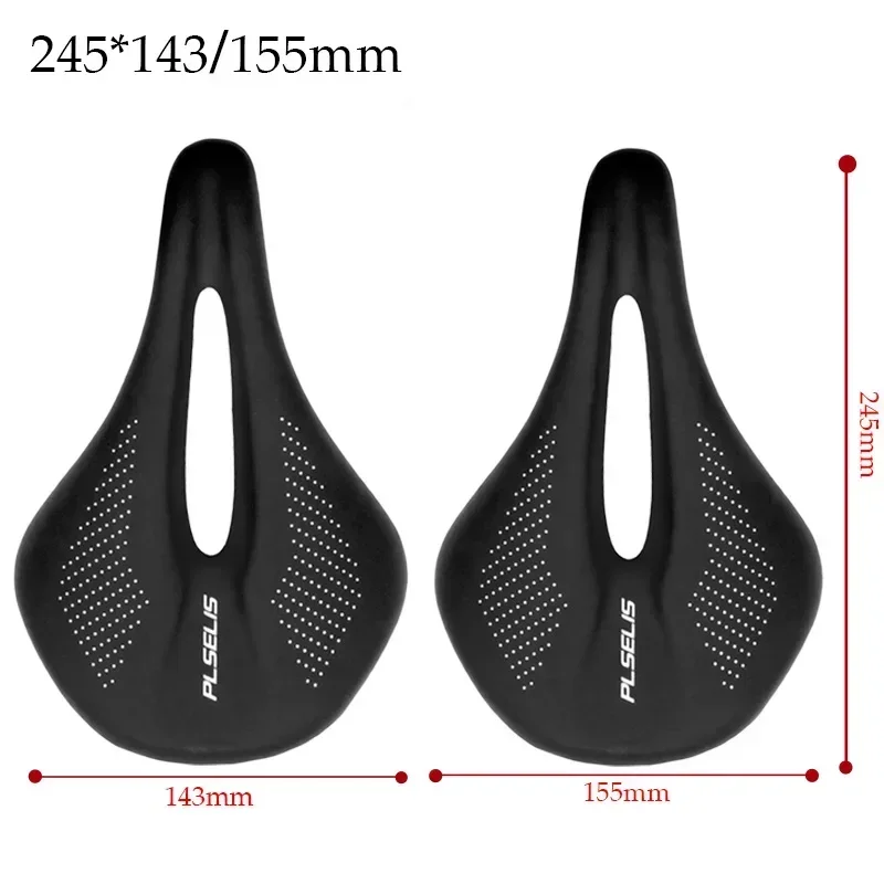 Ultralight Carbon Saddle Road Bike 7x9 Large Bicycle Seat MTB Carbon Fiber Saddle 130g 140g Hollow Breathable 143mm 155mm