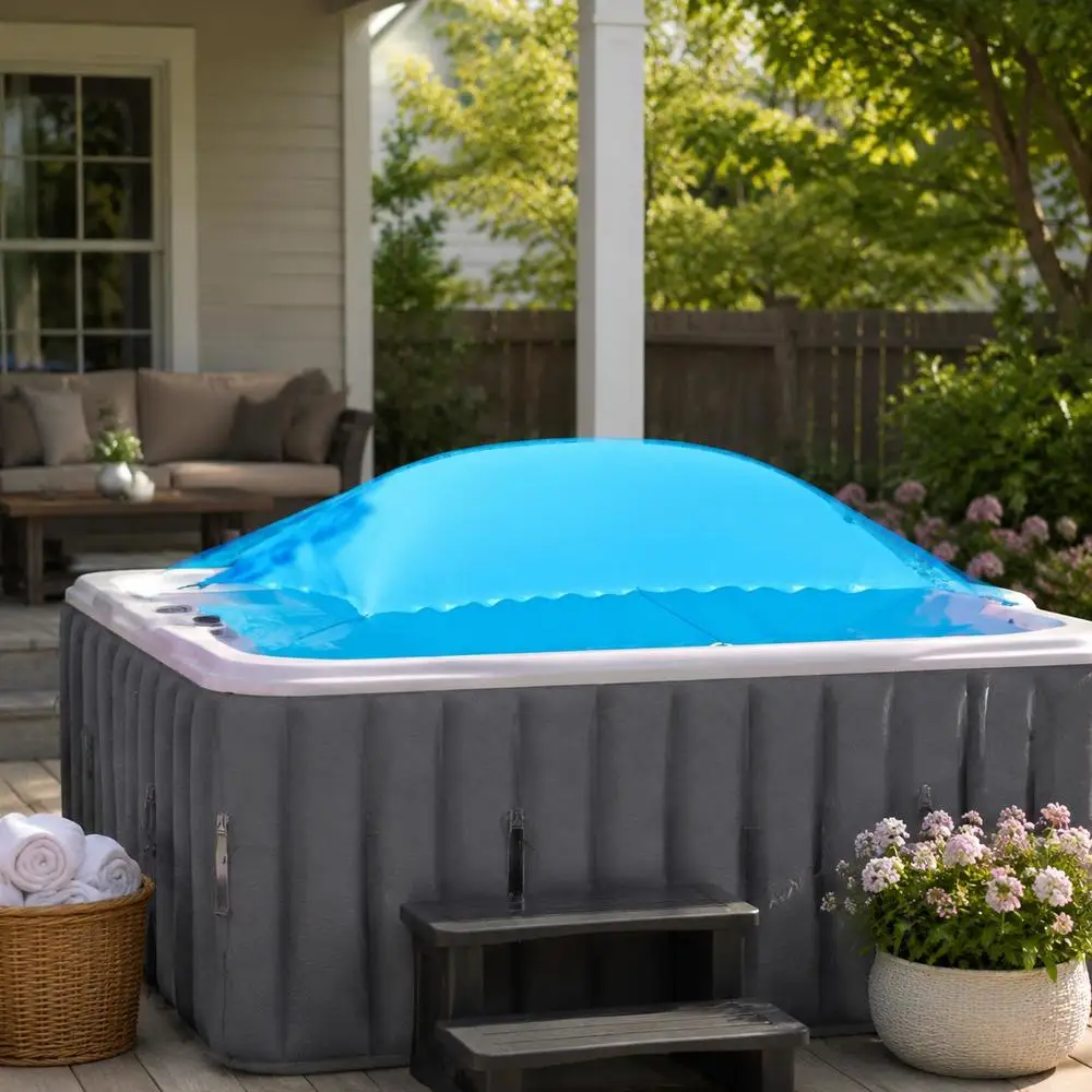 Coussin de piscine d'hiver Bleu 380 x 180 x 140 cm PVC