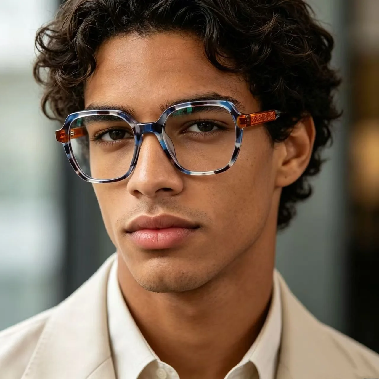Simple Fashion Acetate Frame Personalized Color High Quality Glasses Women Men Eyeglasses Retro Eyewear