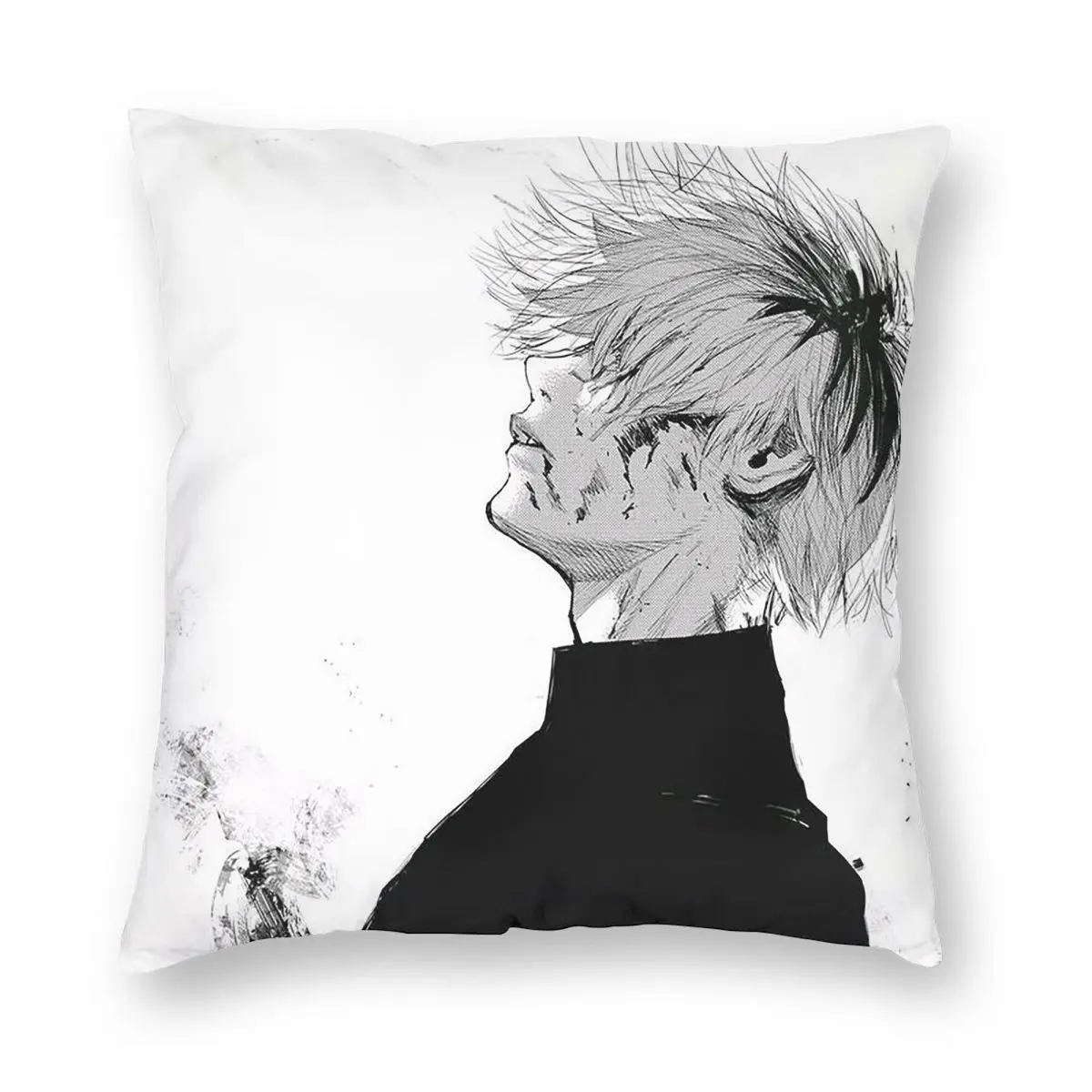 Tokyo Ghoul Anime Square Pillowcase Pillow Cover Cushion Decor Comfort Throw Pillow for Home Living Room