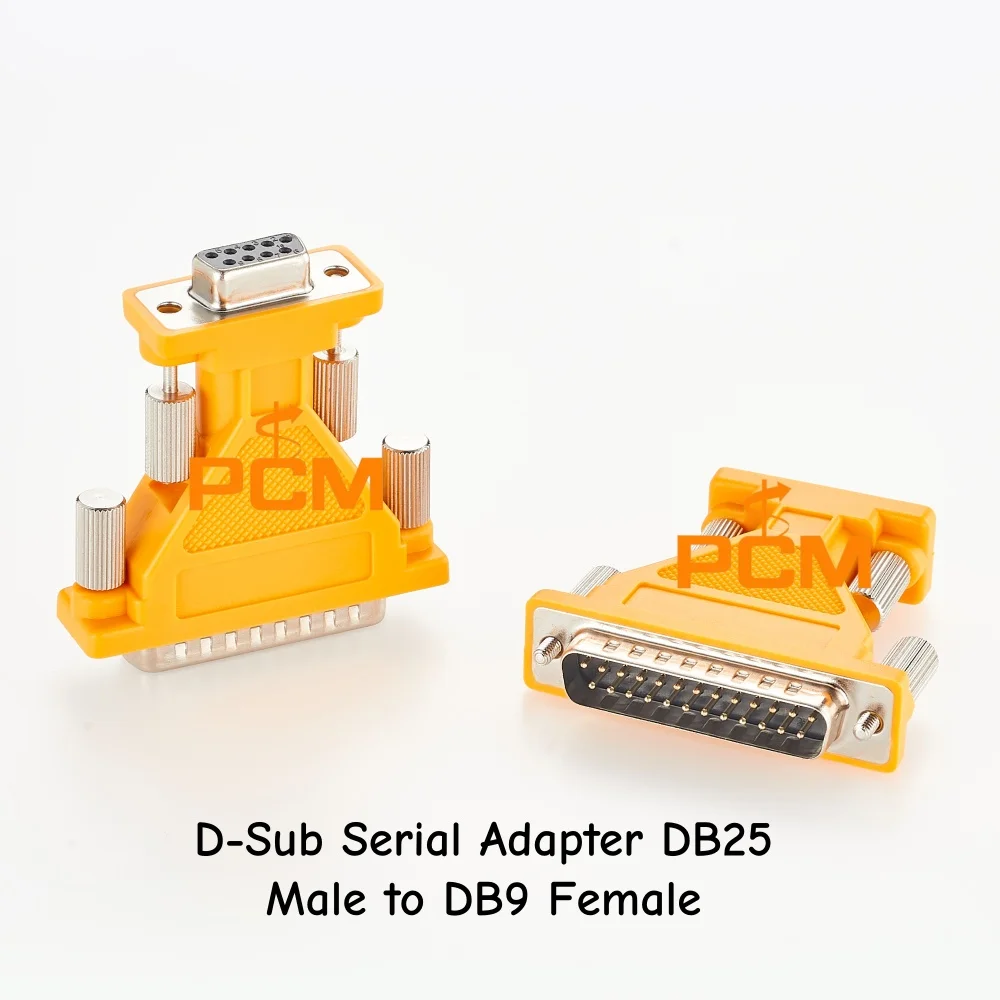 DB25 Male to DB9 Female D-Sub Serial Adapter RS232 Converter Gender Changer Connector for PLC PC Modem POS Industrial Equipment