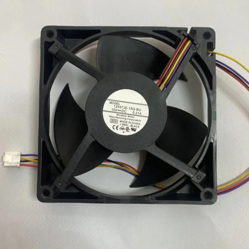 Refrigerator Evaporator Fan Motor 12537JE-15Q-BU 4-Wire DC12V for Haier Air Cooled Fridge Replacement Part