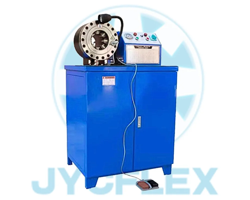 

Automatic Electric Hydraulic High-Pressure Crimping Machine for Hoses and Electric Hydraulic Machinery for Rubber Pipe Pressing.