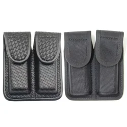 Two styles Basketweave Double Magazine Pouch, Snap Double Handgun Double Mag Pouch, for 2.25