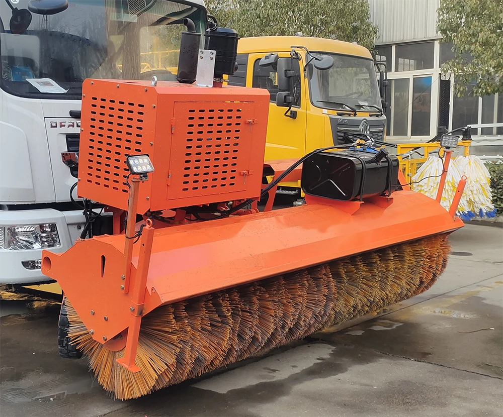 Customized Self-driven Wheel Brush Snow Remover Snowplow Winter Sweeper for Winter Roads