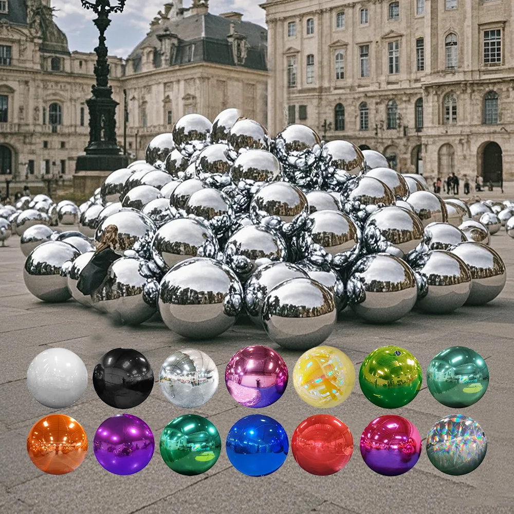 Riesiger aufblasbarer hängender Spiegelball, glänzender, versiegelter Ballon für Hochzeiten, Familienfeiern, Bühnendekoration – Detail 10