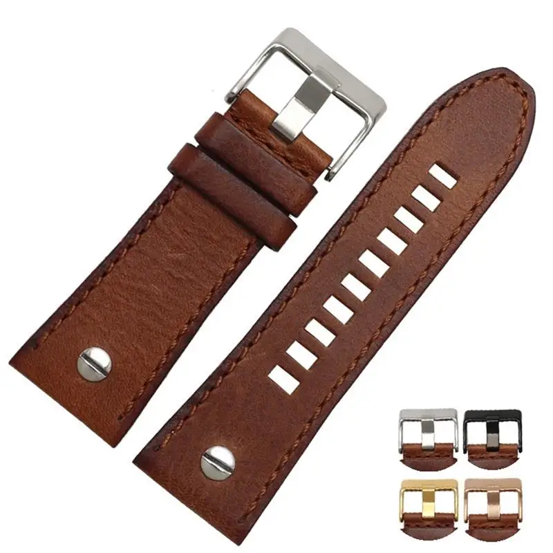 MAISITU Watchband 28mm Genuine leather bracelet diesel watch strap wristwatches band for DZ7193 DZ7214 DZ7311 DZ7312 DZ7313