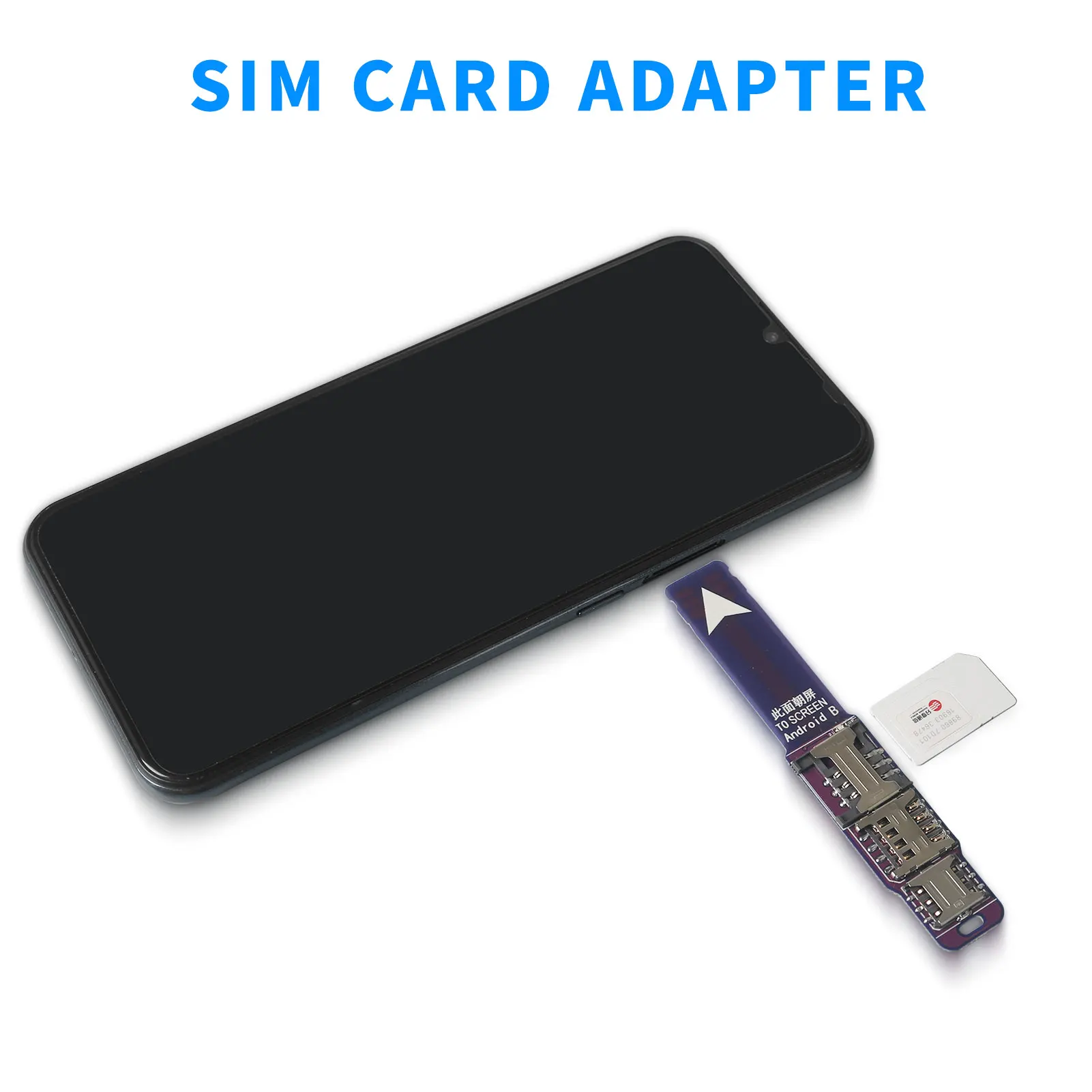 Pengganti multi-sim perangkat SIM Slot kartu eksternal ponsel Android Universal 3 ekspansi kapasitas besar kartu SIM ponsel