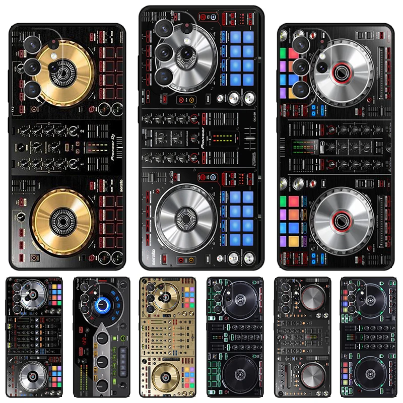 Música eletrônica dj controlador mixer caso de telefone para samsung galaxy s24 s25 s23 s22 ultra nota 10 20 plus s20 s21 fe capa
