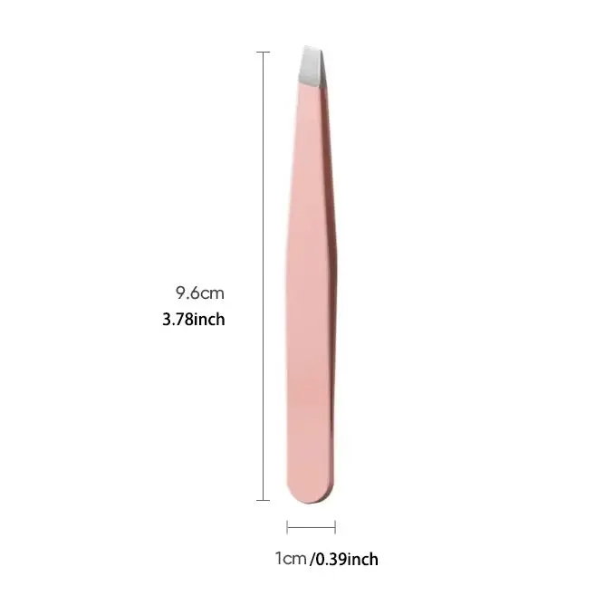 5-Piece Colorful Eyebrow Tweezers Set, 9.6cm Slanted Tip, Precision Brow Grooming Tools, Ideal for Eyelashes & Brows