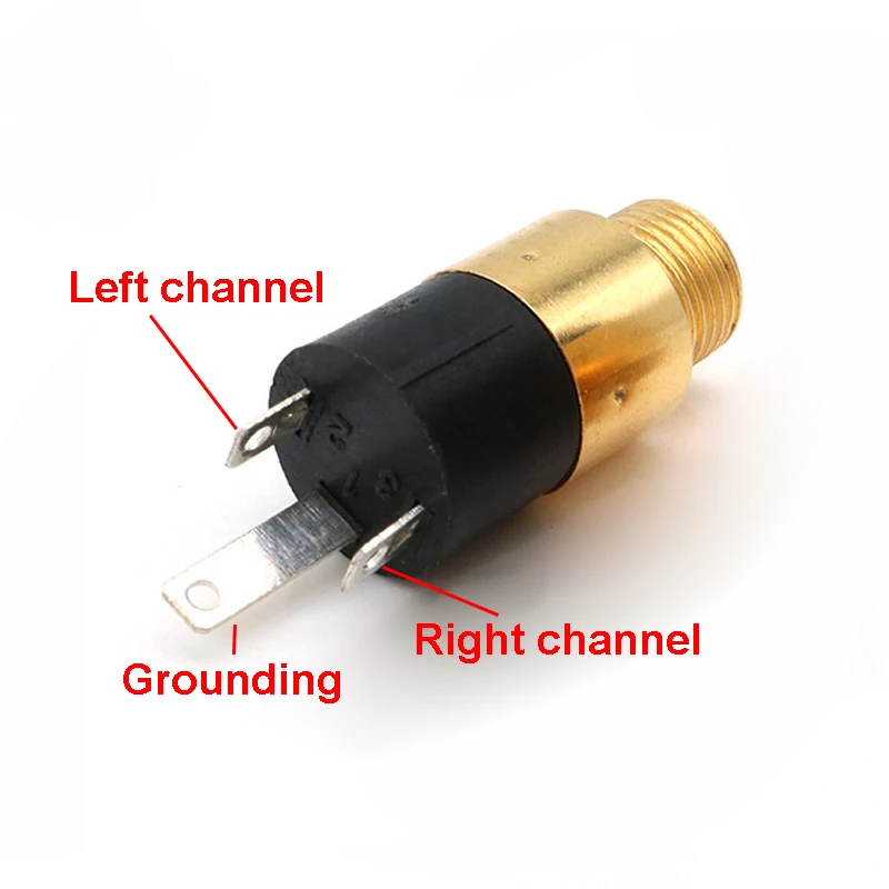 1PC 3.5MM Cylindrical Socket PJ-392 Stereo Female Socket Jack With Screw 3.5 Audio Video Headphone Connector  GOLD/SILVER PLATED