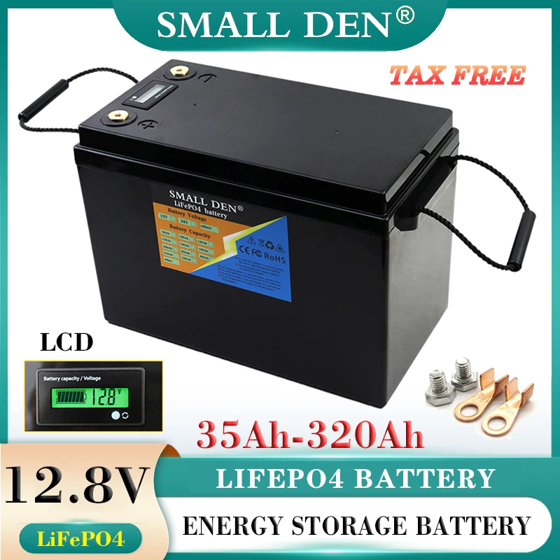 12.8V 35Ah 70Ah 100Ah 120Ah 160Ah 200Ah 280Ah 310Ah 320Ah Lifepo4 Battery For E-boat Car Campers Inverter Solar 12V power supply