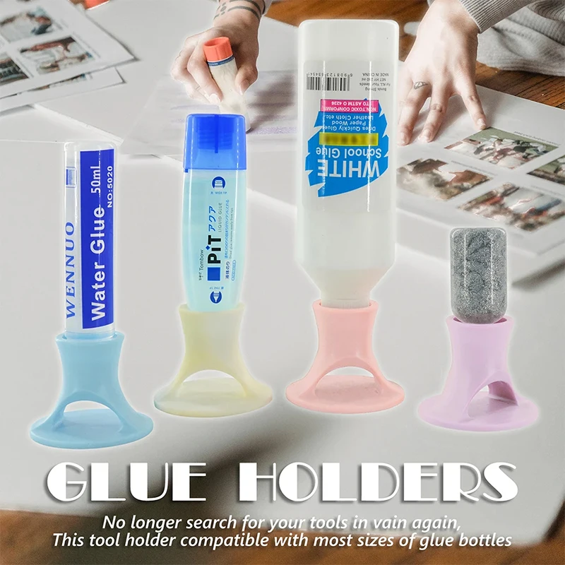 Liquid Glue Holder Plastic Bottle Stand Paper Craft Tool Craftsmen Suitable Sized Scrapbooking Project School Class Universal