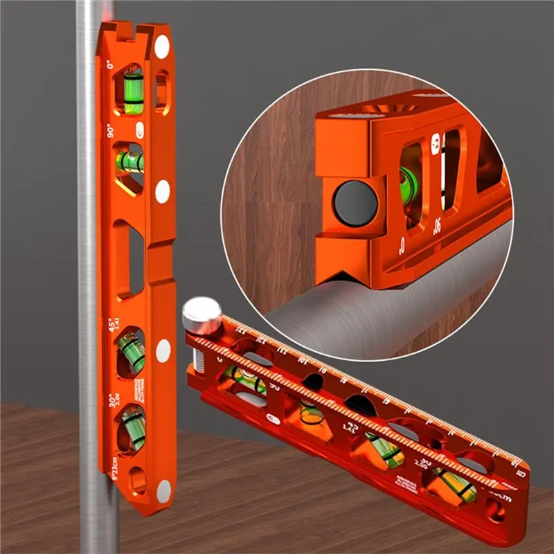 LICE-High-Precision 1Pc Mini Scale Level Ruler, Magnetic Pipeline Leveling& Measuring Tool