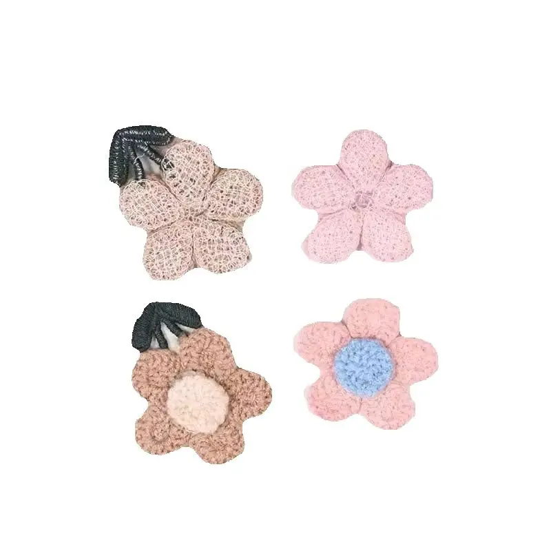 10PCS Colorful 3D Leaf Wool Five Petals Flower Embroidery Patches DIY Computer Embroidery Decorative Clothing Accessories