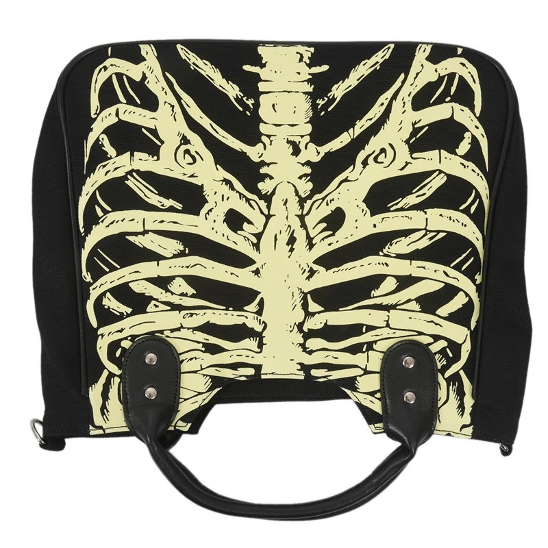 Luminous Gothic Skeleton Bones Skulls Crossbody Shoulder Bags Rock Designer Female Casual Totes For Women Punk Fashion Handbag