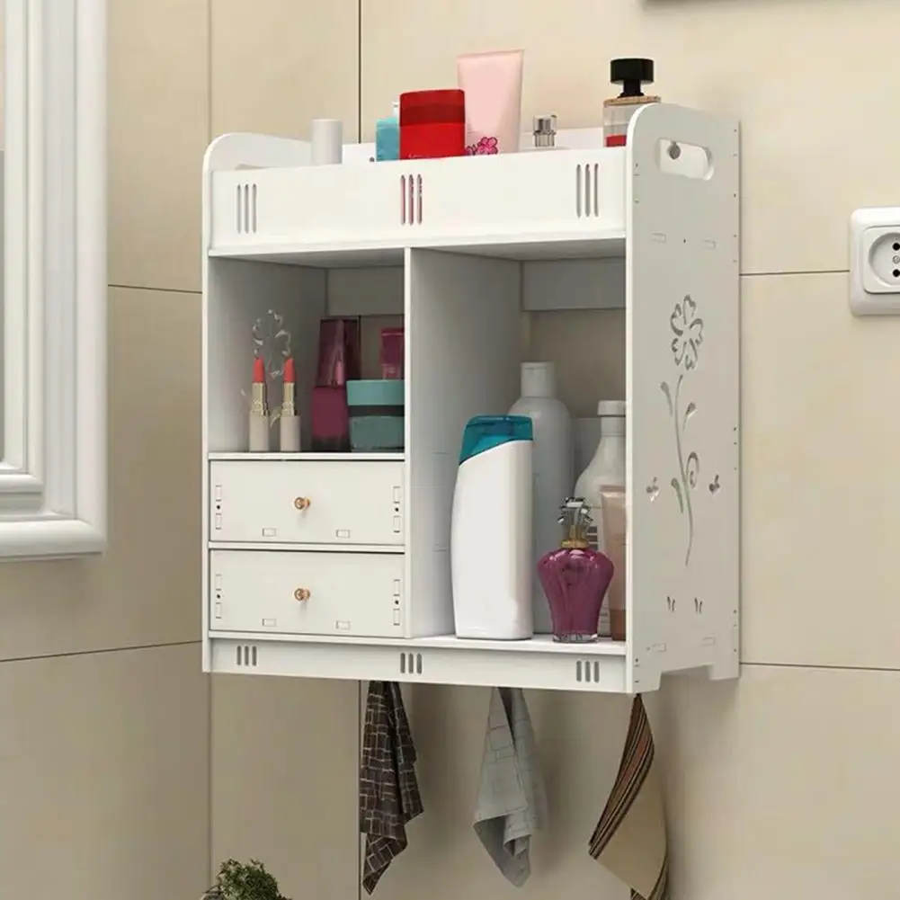 Bathroom Wall Cabinet Durable Bathroom Storage Solution Kitchen Wall Cabinet with Capacity Multiple Compartments Storage